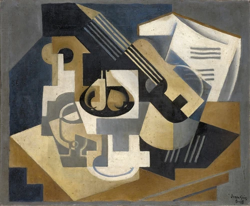 Guitar and Fruit Bowl on a Table   Poster Print by Juan Gris