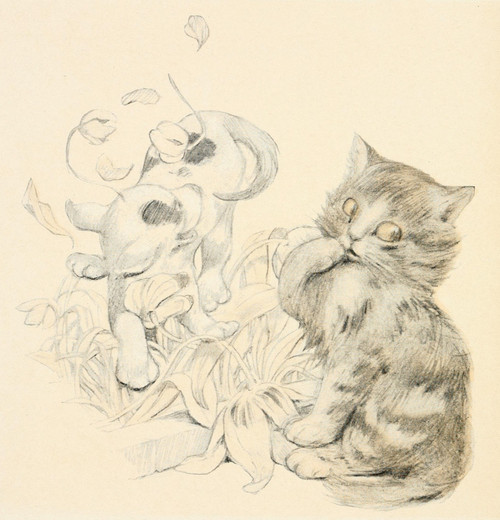 The Kitten's Garden of Verses 1911 Puppy & kitten Poster Print by  Oliver Herford - Item # VARPPHPDP85515