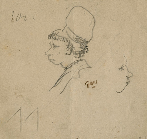 Two heads of boys Poster Print by Floris Verster