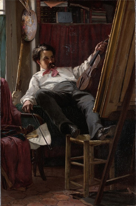 Self-Portrait of the Artist in His Studio  Poster Print by Thomas Hovenden