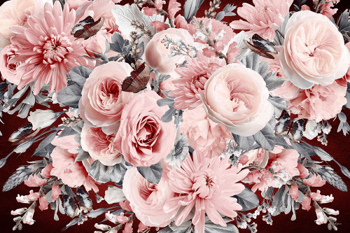 Morning Blooms Chinoiserie Poster Print - Sue Skellern