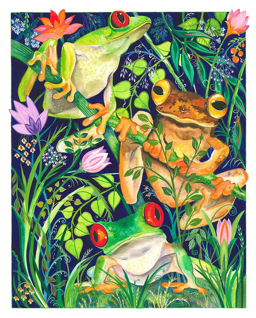 Rain Forest Frogs Poster Print - Isabelle Brent