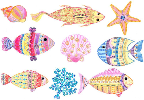 Sea Life Fish Poster Print - Isabelle Brent