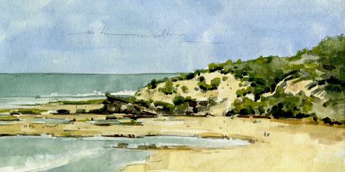 Coastal Sketch II Poster Print - Emma Caroline