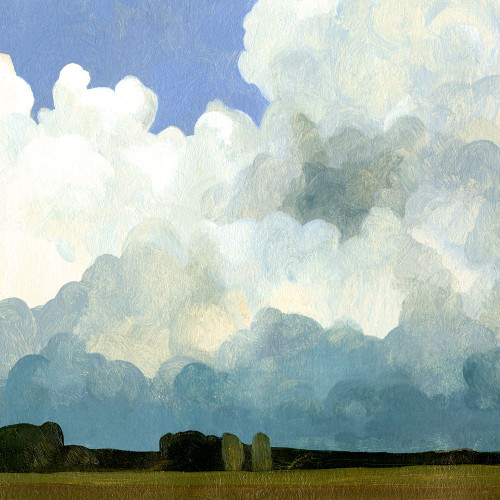 Blue Cumulus I Poster Print - Emma Caroline