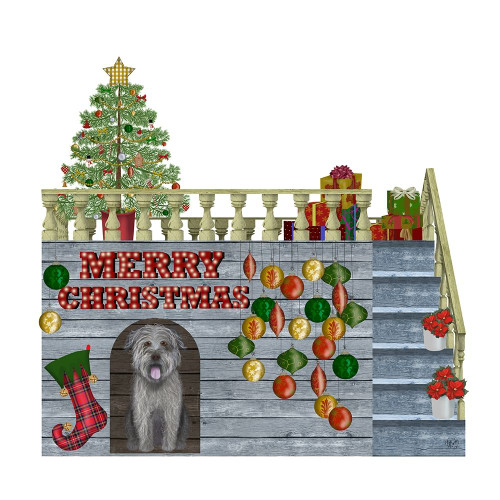 Christmas Des - Christmas Kennel - Bauble Poster Print - Funky Fab