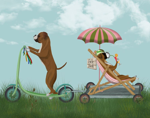 Boxer Scooter Poster Print - Funky Fab
