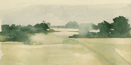 Watercolor Pasture I Poster Print - Emma Caroline