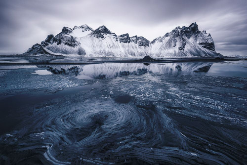 Ice On Stokksnes Poster Print - Dueso Jorge Ruiz
