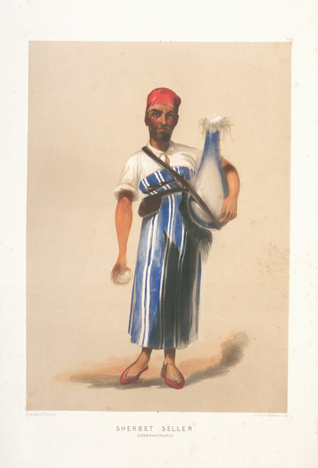 Seller of Sherbet, Constantinople  Poster Print by Forbes MacBean