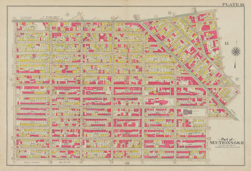 Bounded by Flushing Avenue, Bremen Street, Bushwick Avenue, Willoughby Avenue, Broadway, Hart Street, Stuyvesant Avenue, Lafayette Avenue and Nostrand Avenue  Poster Print by George Washington Bromley