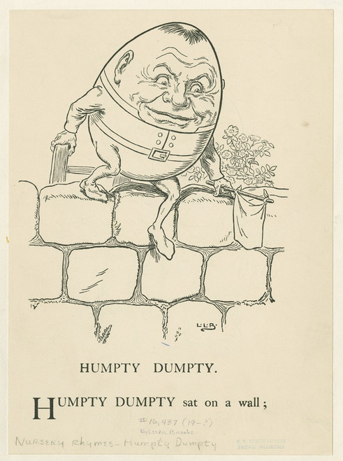 Humpty Dumpty. Poster Print by Leonard Leslie Brooke