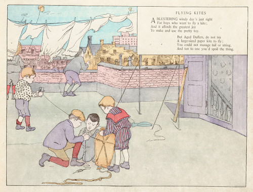 Flying Kites  Poster Print by Ethel Mars