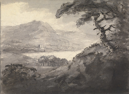 Mountainous Landscape with a Lake  Poster Print by William Gilpin