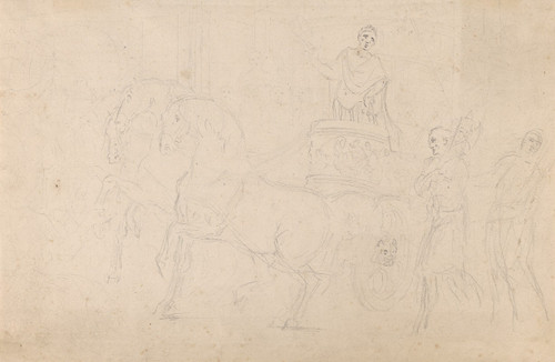 Roman Chariot Drawn by Three Horses, with Charioteer and other Figures Poster Print by Sawrey Gilpin