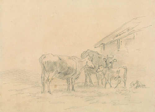 Two Cows and a Calf Poster Print by Sawrey Gilpin