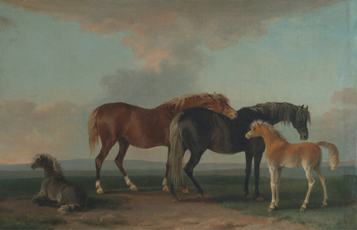 Mares and Foals, facing right  Poster Print by Sawrey Gilpin
