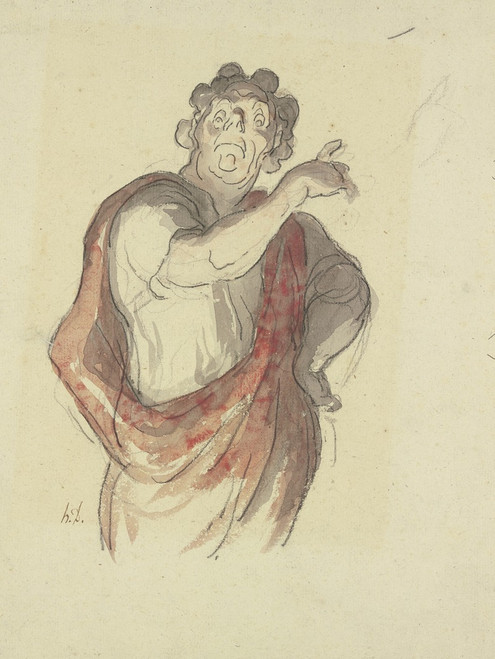 The tragedy Poster Print by Honor√É¬© Daumier