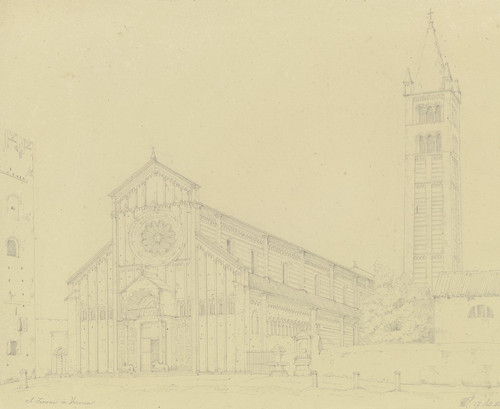 San Zeno in Verona  Poster Print by Friedrich Wilhelm Ludwig