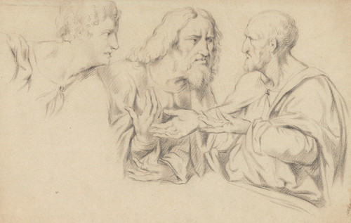 The Apostles Matthew, Simon and Taddeus Poster Print by Jean Antoine Verschaeren