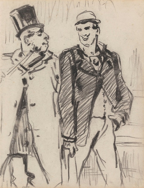 Two Gentlemen Poster Print by James Ensor