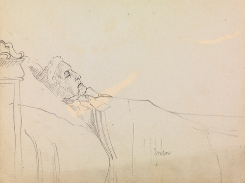 Old Woman Sleeping Poster Print by James Ensor
