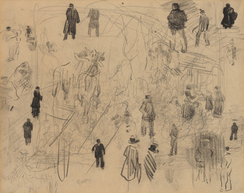 Schetsen van figuren en paarden  Poster Print by James Ensor