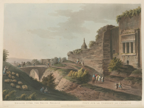 Bridge over The Brook Kedron  Poster Print by Luigi Mayer