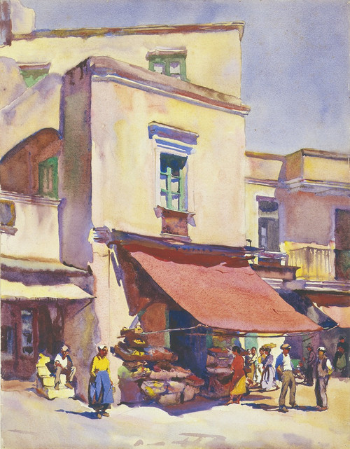 Fruit shop, Capri  Poster Print by Maud Sherwood