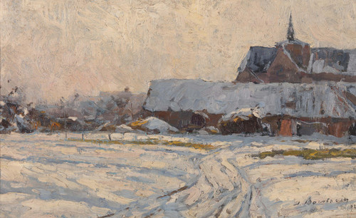 Snow in the Afternoon   Poster Print by Albert Baertsoen