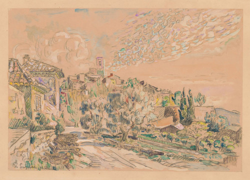 Saint-Paul-de-Vence Poster Print by Paul Signac