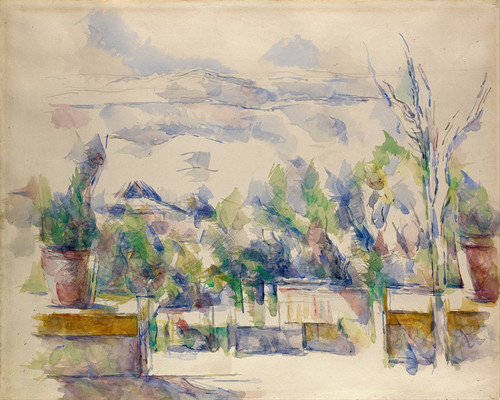 The Terrace at the Garden at Les Lauves  Poster Print by Paul C√©zanne