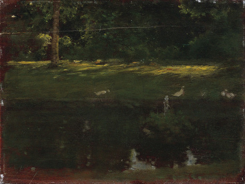 Der Teich im Bois de Boulogne  Poster Print by Giuseppe De Nittis