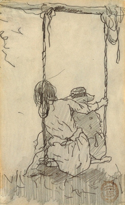 Two Girls on a Swing  Poster Print by Winslow Homer