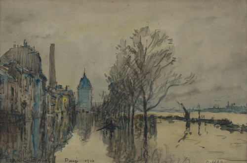 Vue de la Seine pendant les inondations  Poster Print by Frank Myers Boggs