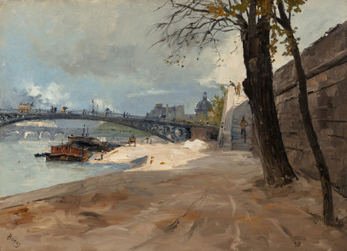 Un quai pr√®s de Pont des Saints-P√®res  Poster Print by Frank Myers Boggs