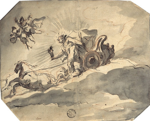 Apollo in his Chariot  Poster Print by Cosmas Damian Asam