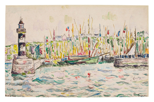 Groix, le phare  Poster Print by Paul Signac