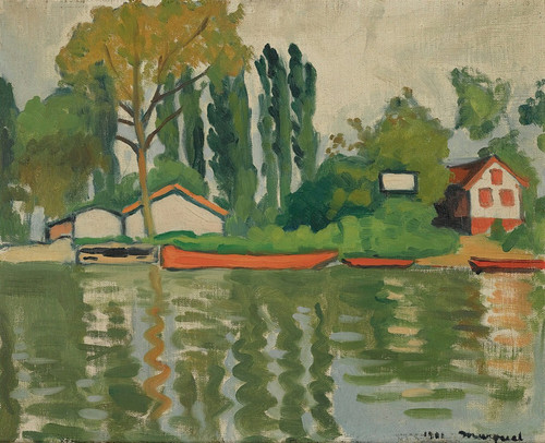 Les Peupliers √É‚Ç¨ Villennes  Poster Print by Albert Marquet