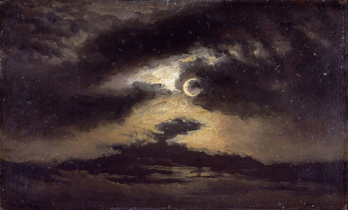 Clouds in Moonlight  Poster Print by Knud Baade