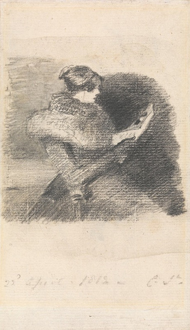 Mary Constable Reading  Poster Print by John Constable