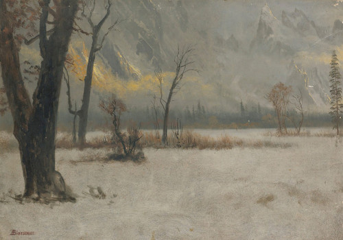 Winter Landscape Poster Print by Albert Bierstadt