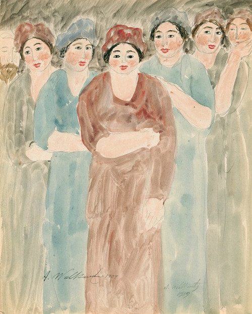 Standing Women  Poster Print by Abraham Walkowitz