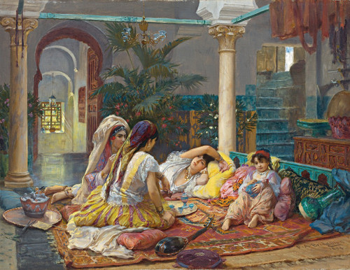 In The Harem  Poster Print by Frederick Arthur Bridgman