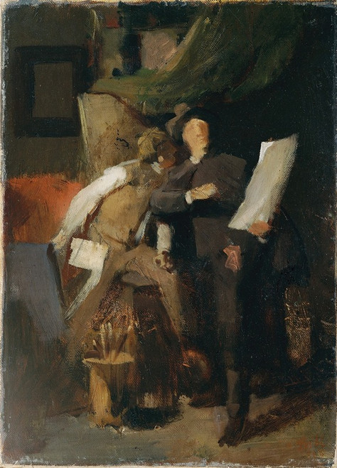 Die Kritiker  Poster Print by Wilhelm Leibl
