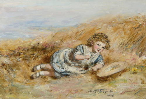 Scottish happy hours  Poster Print by William Mctaggart