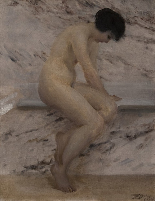At the Bathtub  Poster Print by Anders Zorn
