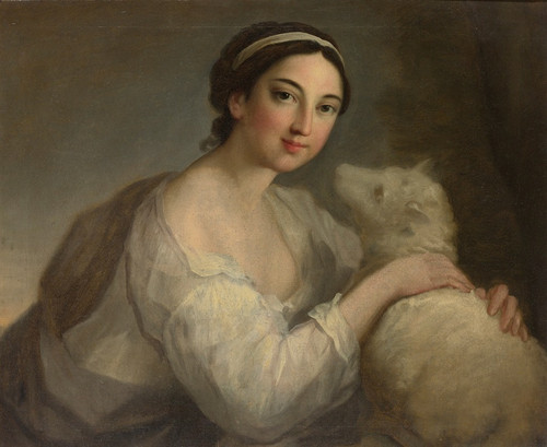 A Portrait Of A Lady As Innocence Poster Print by William Hoare of Bath