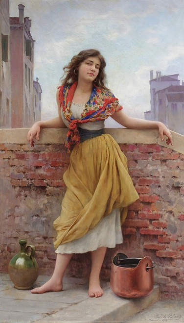 The Watercarrier  Poster Print by Eugen von Blaas