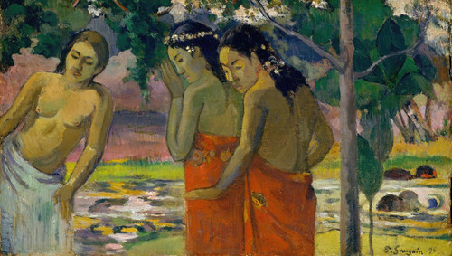 Three Tahitian Women  Poster Print by Paul Gauguin